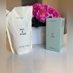 Salt & Stone Body Wash Refill Set – Bergamot & Hinoki | 15.2 oz + 32 oz Refill